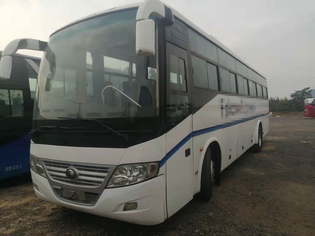 54 আসন 2014 বছর ব্যবহৃত বাস সামনের ইঞ্জিন RHD ড্রাইভার স্টিয়ারিং ব্যবহৃত Yutong বাস ZK6112D কোন দুর্ঘটনা নেই