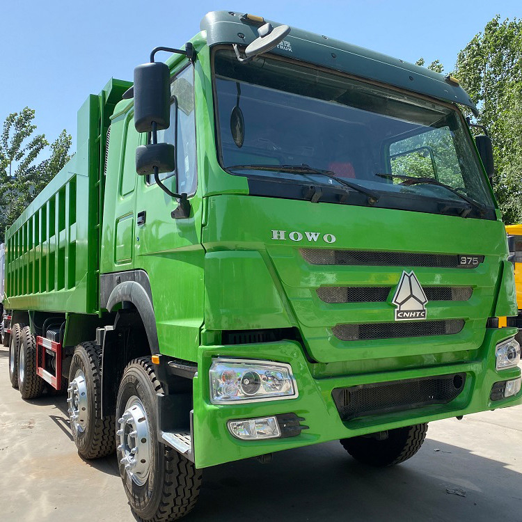 ব্যবহৃত Howo Sinotruk ড্রম্প ট্রাক 8x4 ড্রাইভ মোড সেকেন্ড হ্যান্ড Howo 375 Hp টিপার ট্রাক