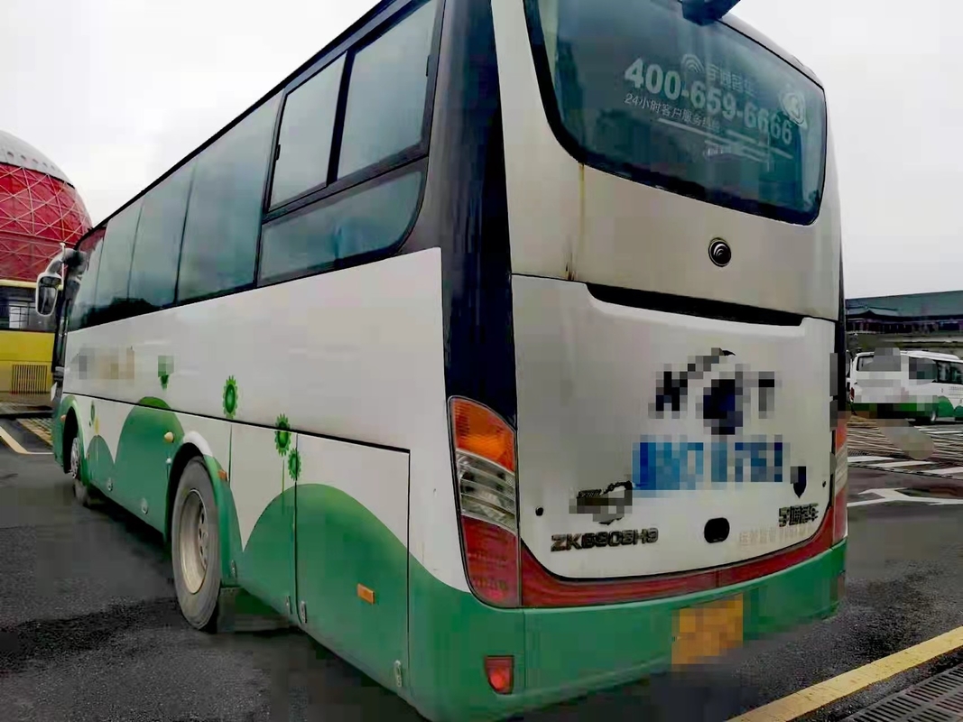 ZK6908 সাইটসিয়িং বাস ইউটং মিনি বাস 35 আসনের বাম হাতের ড্রাইভ কোস্টার বাস ইউচাই ইঞ্জিন