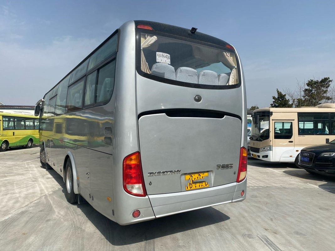 Yutong বাস ZK6107 রাইট হ্যান্ড ড্রাইভ বাস 49 সিট সেকেন্ড হ্যান্ড ড্রাইভ কোচ এয়ারব্যাগ চেসিস