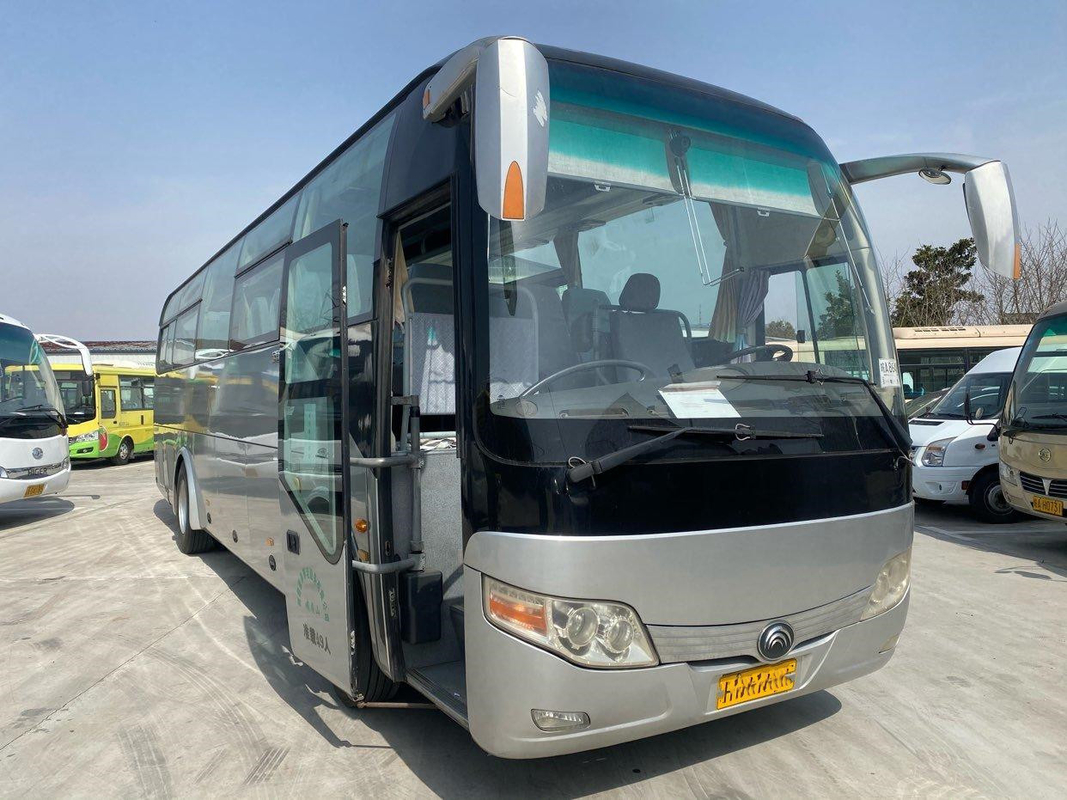 Yutong বাস ZK6107 রাইট হ্যান্ড ড্রাইভ বাস 49 সিট সেকেন্ড হ্যান্ড ড্রাইভ কোচ এয়ারব্যাগ চেসিস