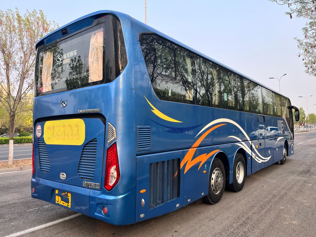 কিংলং বাস নতুন XMQ6135 ব্যবহৃত কোচ বাস 56 আসনের LHD সামনের ইঞ্জিন ডাবল এক্সেল