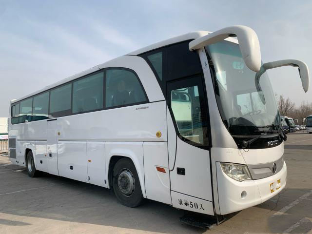 Foton বাস ব্যবহৃত কোচ BJ6120 ব্যবহৃত Yutong বাস 50seat 2018 Yuchai 330hp দুটি দরজা