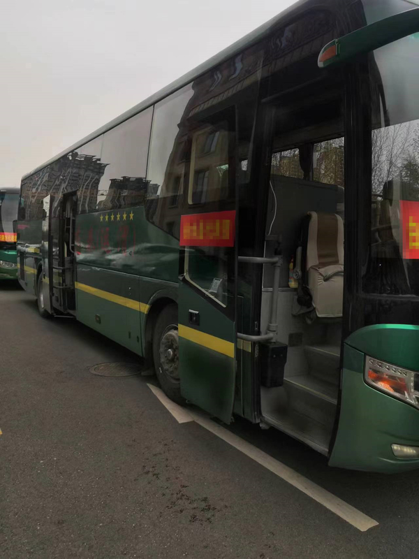 2019 বছর 49 আসন ব্যবহৃত ইউটং কোচ বাস বাম হাতের ড্রাইভ বাস রিয়ার ইঞ্জিন বাস