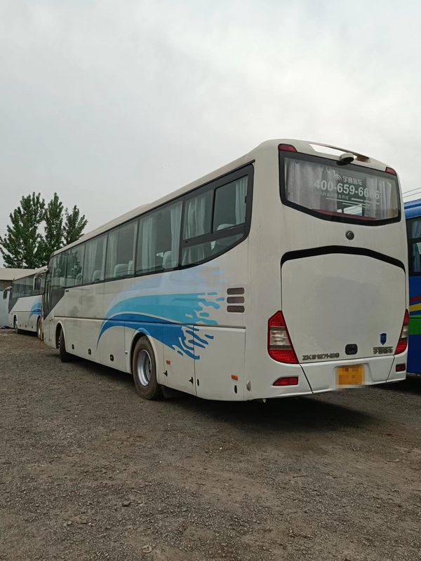 2015 সাল 65 সিটার ব্যবহৃত ইউটং বাস ZK6127 ব্যবহৃত যাত্রীবাহী বাস 310kw রিয়ার ইঞ্জিন ডান হাতের ড্রাইভ