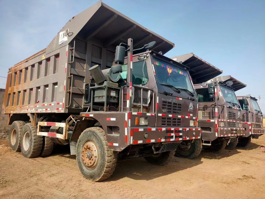 Sino HOWO 430HP ইঞ্জিন সহ ডাম্প ট্রাক ডাম্পার 120 টন লোড খনির জন্য ব্যবহৃত